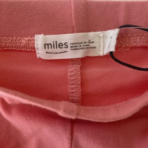 Miles Baby Melon Biker Shorts Light Coral Pink Stretch Waist Size 9M NWT - Picture 5 of 5